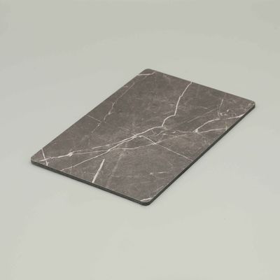 ทนต่อรอยขีดข่วน สีเทา Acp Sheet Marble Design พานอลูมิเนียม 1.5mm ถึง 8mm
