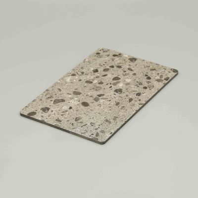 Terrazzo Acp Sheet Marble Design พีวีดีเอฟ แผ่นผสมอลูมิเนียม 4 มม.