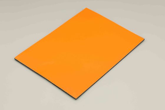 แผนผนังภายนอก ACM พร้อมเคลือบ PVDF สีส้ม อลูมิเนียมผสม แผนผนังตกแต่งอาคาร 4MM 1.22*2.44m