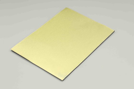 พานอลูมิเนียมประกอบทองคํา Brushed 4MM 1.22 X 2.44m PE พานอลูมิเนียมประกอบ