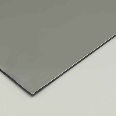 แผ่นผสมอัลลูมิเนียม PE สีเทา 4MM 1.22 X 2.44m อาคารภายนอก แผ่นผสม