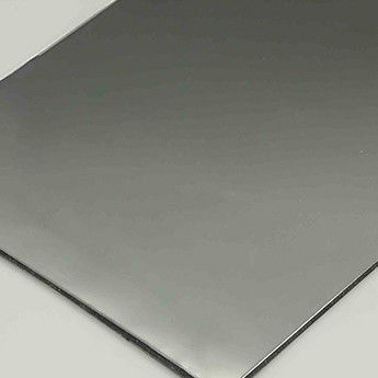 Black Mirror Aluminium Composite Panel 4mm 1220×2440mm พีวีดีเอฟเคลือบ B1 แผ่นเอซีพีกันไฟ