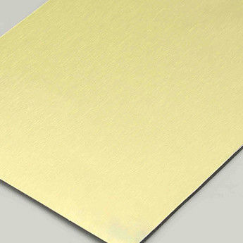 Brushed Gold Aluminum Composite Material (ACM) for Interior Design & Commercial Signage Solutions