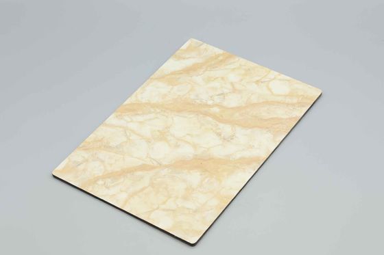 แผงคอมโพสิตอลูมิเนียมหินอ่อนสีขาวเคลือบ PVDF | แผ่น ACP 3 มม. - 4 มม. สำหรับการหุ้มผนัง