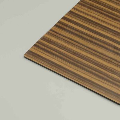 Henna Zebras Alum Wood Grain Acm Panels UV Resistance กระจกผสมผสาน
