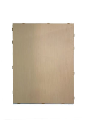 แผงอลูมิเนียมไม้เคลือบฟลูออโรคาร์บอนเพื่อความทนทานของผนังด้านหน้าและทนต่อสภาพอากาศเรียบเรียบ